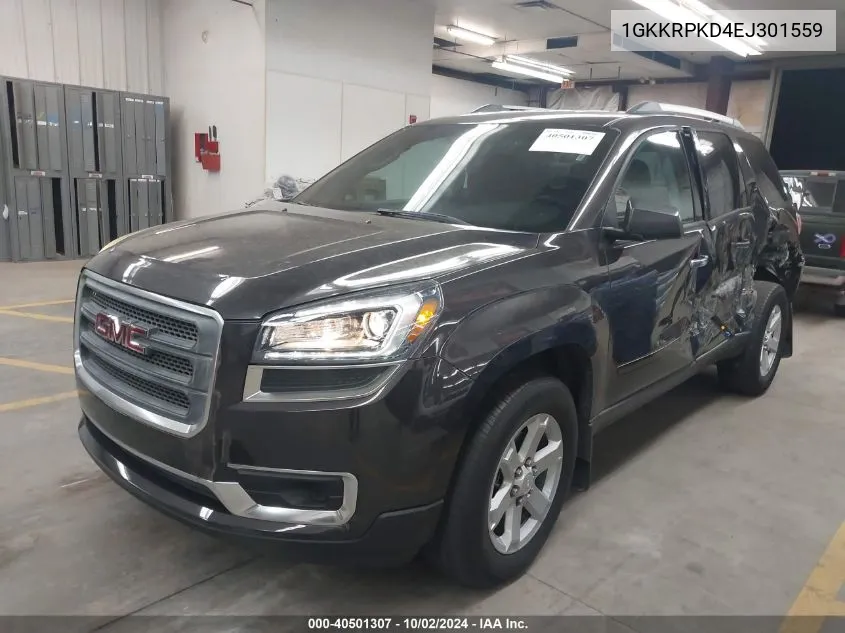 2014 GMC Acadia Sle-2 VIN: 1GKKRPKD4EJ301559 Lot: 40501307