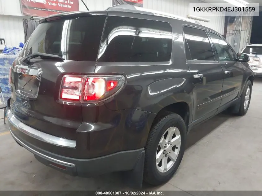 2014 GMC Acadia Sle-2 VIN: 1GKKRPKD4EJ301559 Lot: 40501307