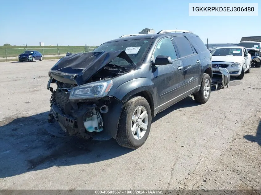 2014 GMC Acadia Sle-2 VIN: 1GKKRPKD5EJ306480 Lot: 40503567