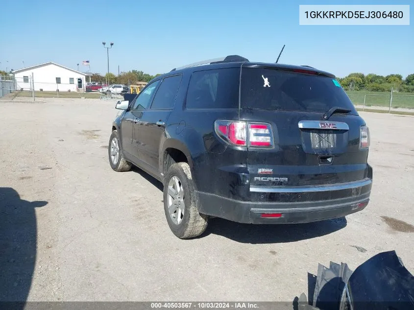 2014 GMC Acadia Sle-2 VIN: 1GKKRPKD5EJ306480 Lot: 40503567