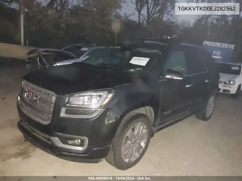 2014 GMC Acadia Denali VIN: 1GKKVTKD0EJ282562 Lot: 40506919