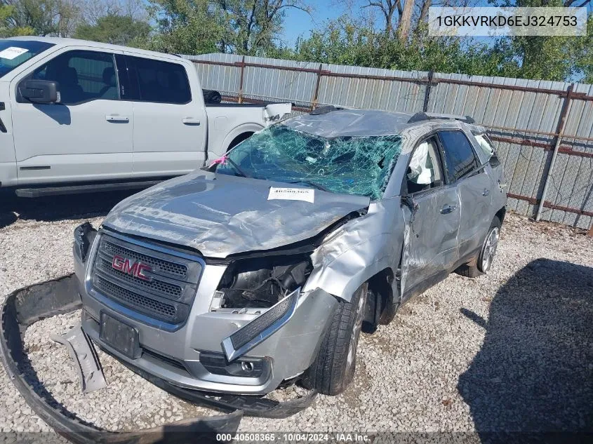 2014 GMC Acadia Slt-1 VIN: 1GKKVRKD6EJ324753 Lot: 40508365