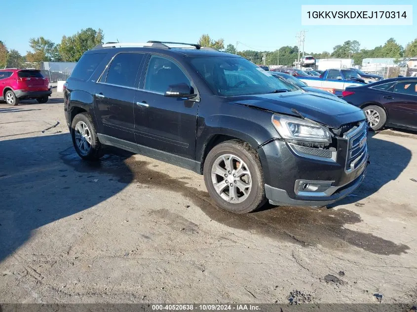 2014 GMC Acadia Slt-2 VIN: 1GKKVSKDXEJ170314 Lot: 40520638