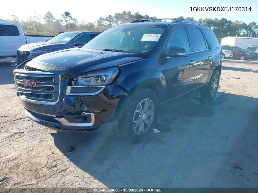 2014 GMC Acadia Slt-2 VIN: 1GKKVSKDXEJ170314 Lot: 40520638