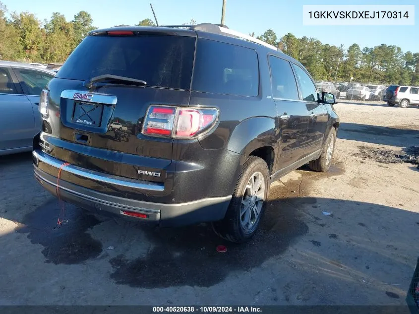 2014 GMC Acadia Slt-2 VIN: 1GKKVSKDXEJ170314 Lot: 40520638