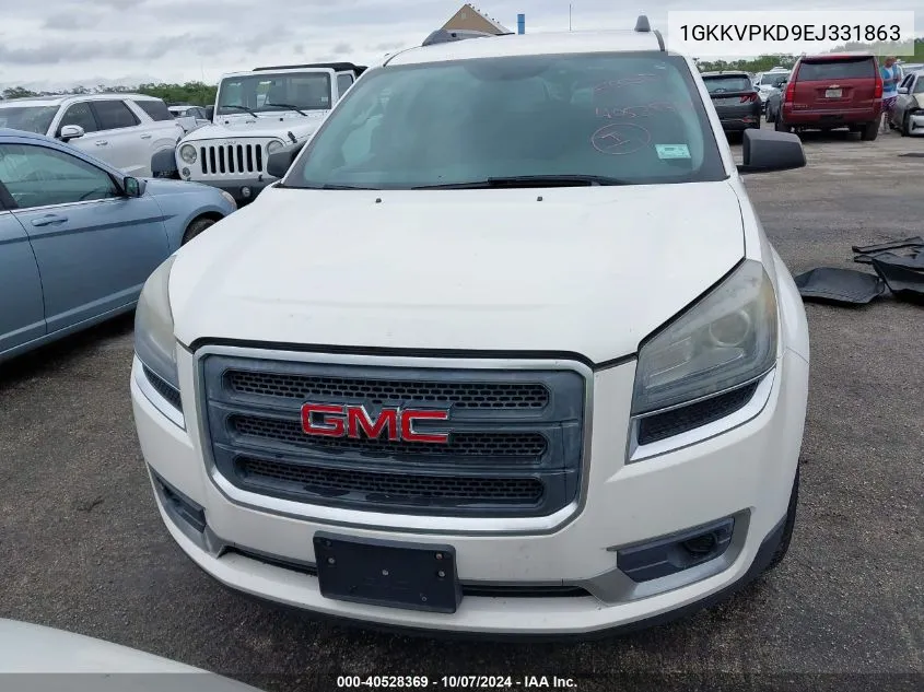 2014 GMC Acadia Sle VIN: 1GKKVPKD9EJ331863 Lot: 40528369