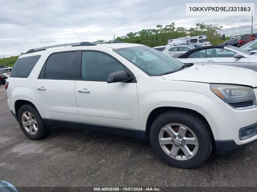 2014 GMC Acadia Sle VIN: 1GKKVPKD9EJ331863 Lot: 40528369