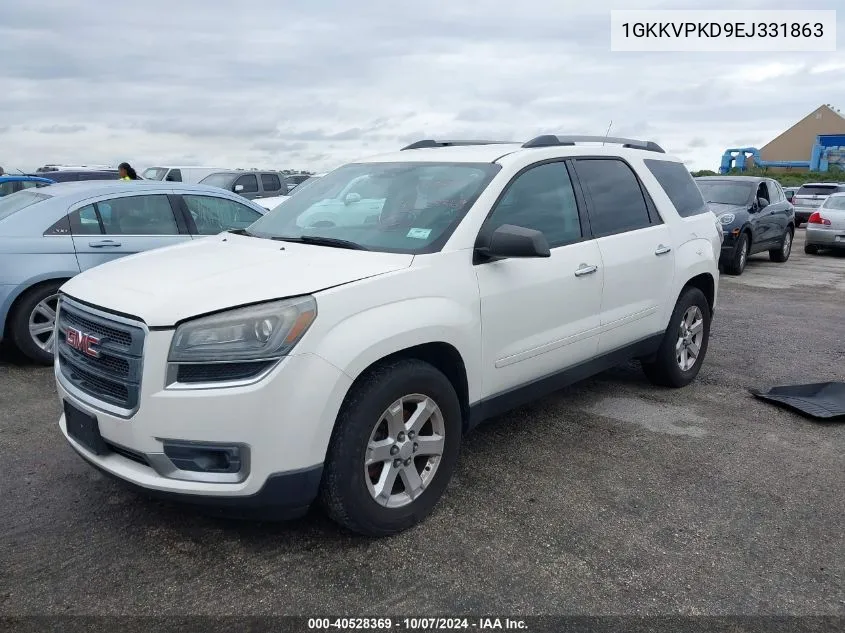 2014 GMC Acadia Sle VIN: 1GKKVPKD9EJ331863 Lot: 40528369