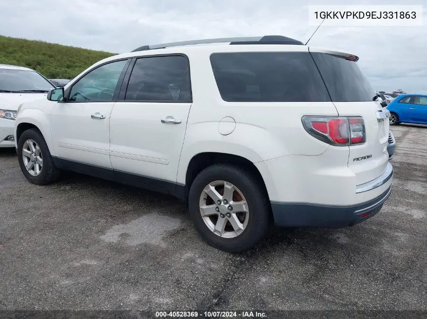 2014 GMC Acadia Sle VIN: 1GKKVPKD9EJ331863 Lot: 40528369