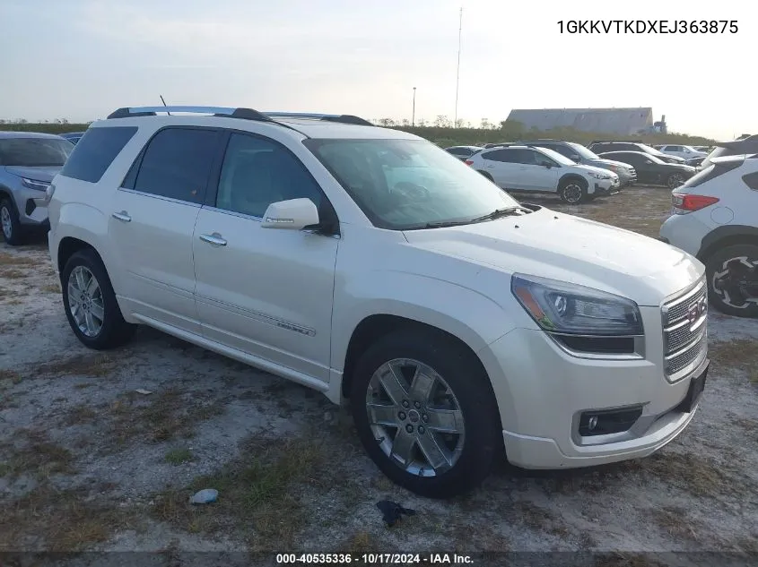 1GKKVTKDXEJ363875 2014 GMC Acadia Denali