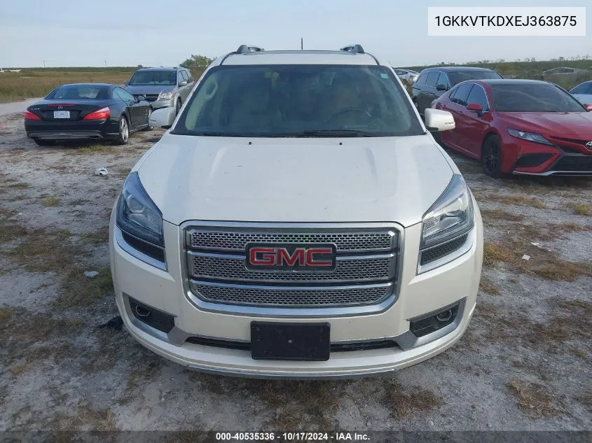 2014 GMC Acadia Denali VIN: 1GKKVTKDXEJ363875 Lot: 40535336