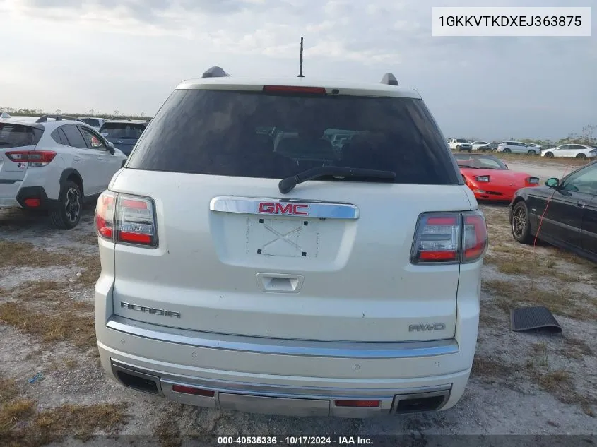 1GKKVTKDXEJ363875 2014 GMC Acadia Denali