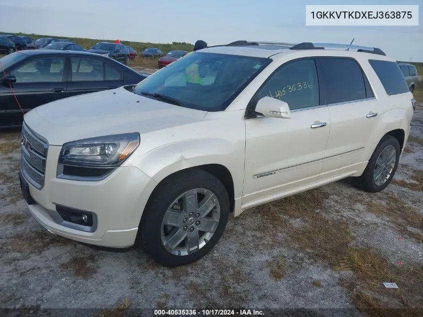 1GKKVTKDXEJ363875 2014 GMC Acadia Denali