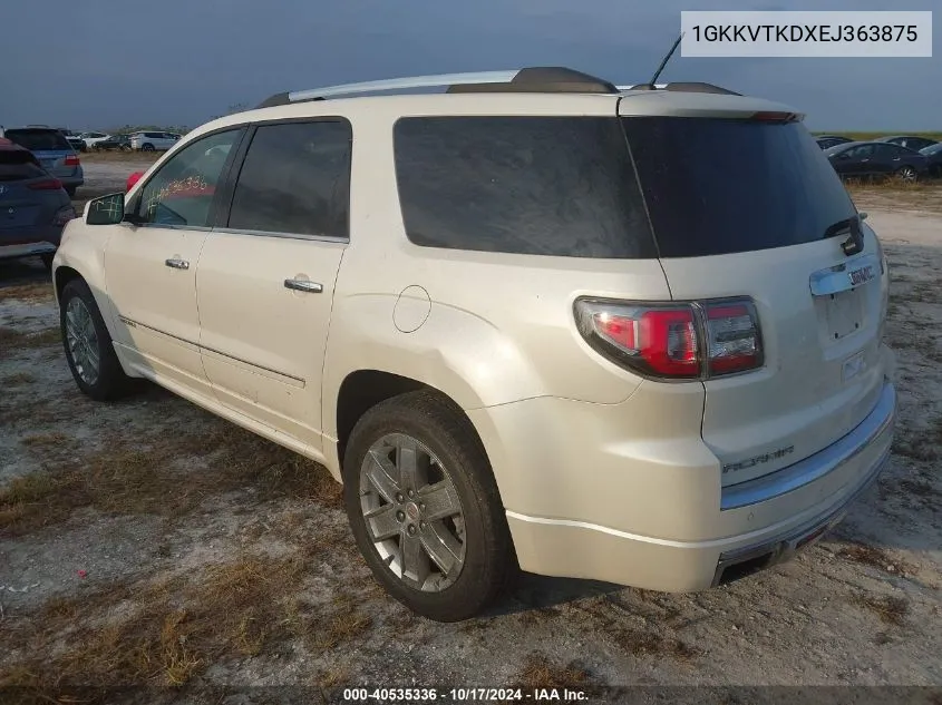 1GKKVTKDXEJ363875 2014 GMC Acadia Denali