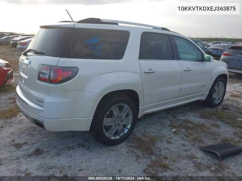 1GKKVTKDXEJ363875 2014 GMC Acadia Denali