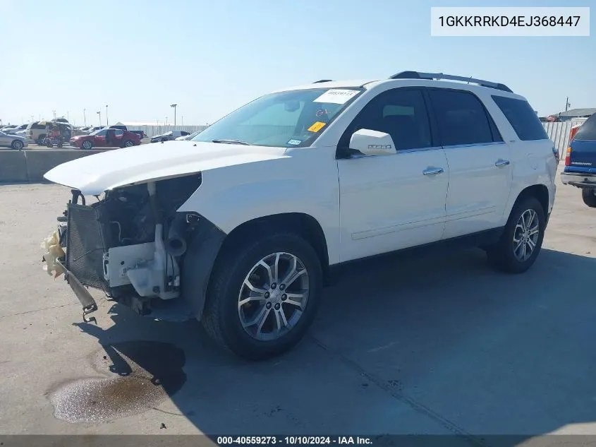 2014 GMC Acadia Slt-1 VIN: 1GKKRRKD4EJ368447 Lot: 40559273