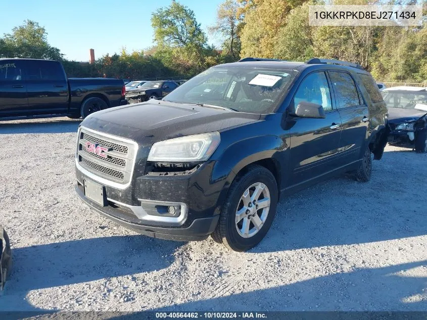 2014 GMC Acadia Sle-2 VIN: 1GKKRPKD8EJ271434 Lot: 40564462