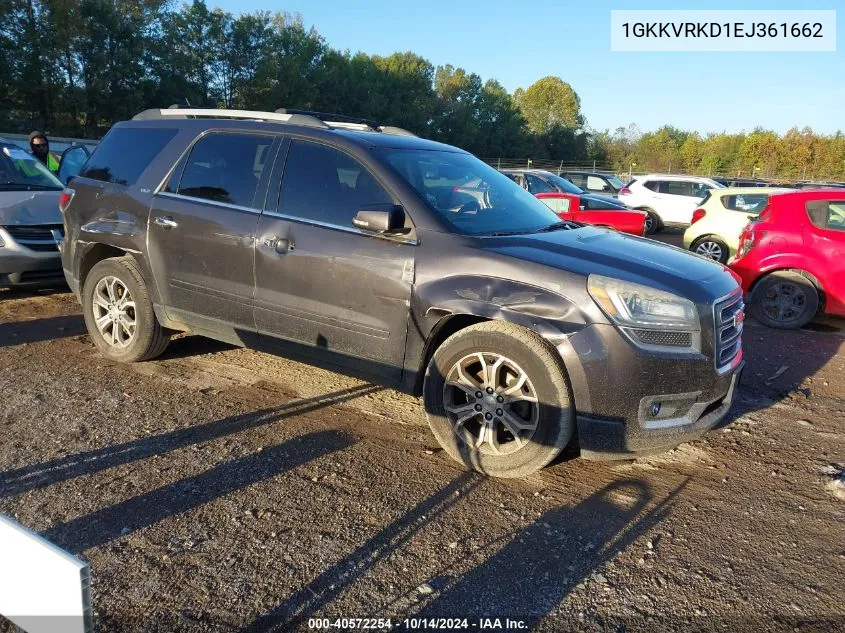 2014 GMC Acadia Slt-1 VIN: 1GKKVRKD1EJ361662 Lot: 40572254