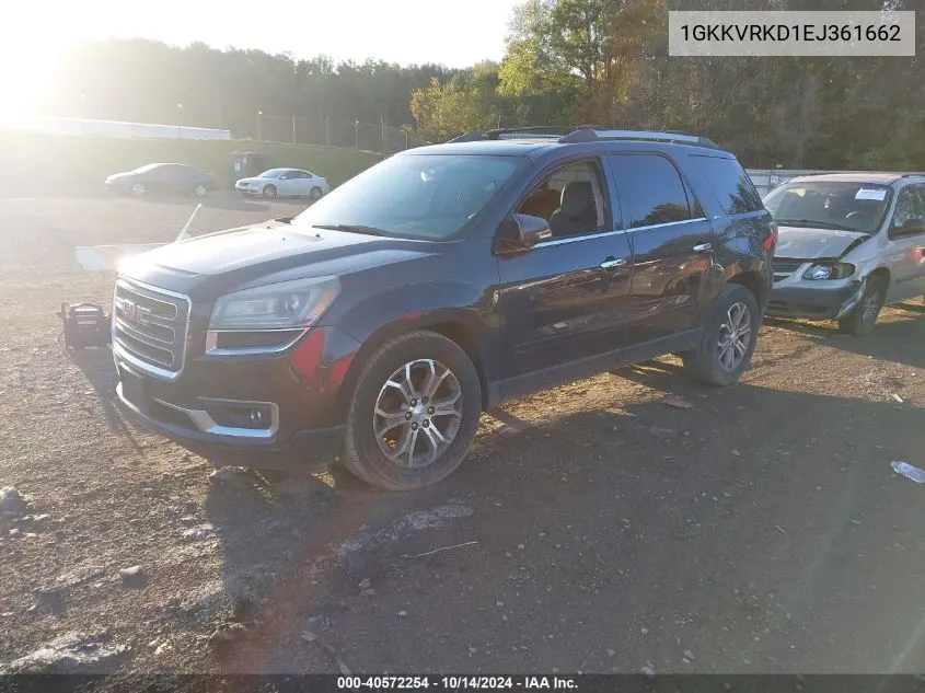 2014 GMC Acadia Slt-1 VIN: 1GKKVRKD1EJ361662 Lot: 40572254