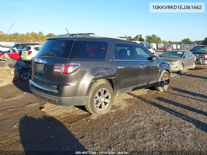 2014 GMC Acadia Slt-1 VIN: 1GKKVRKD1EJ361662 Lot: 40572254