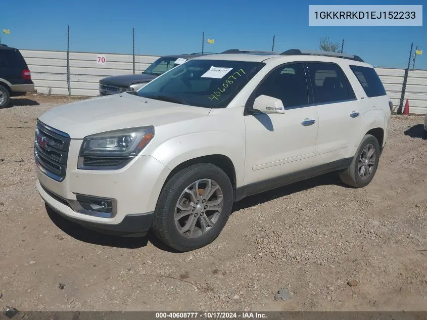 1GKKRRKD1EJ152233 2014 GMC Acadia Slt-1