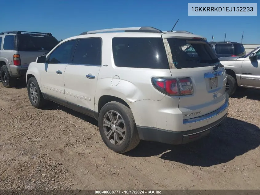 2014 GMC Acadia Slt-1 VIN: 1GKKRRKD1EJ152233 Lot: 40608777