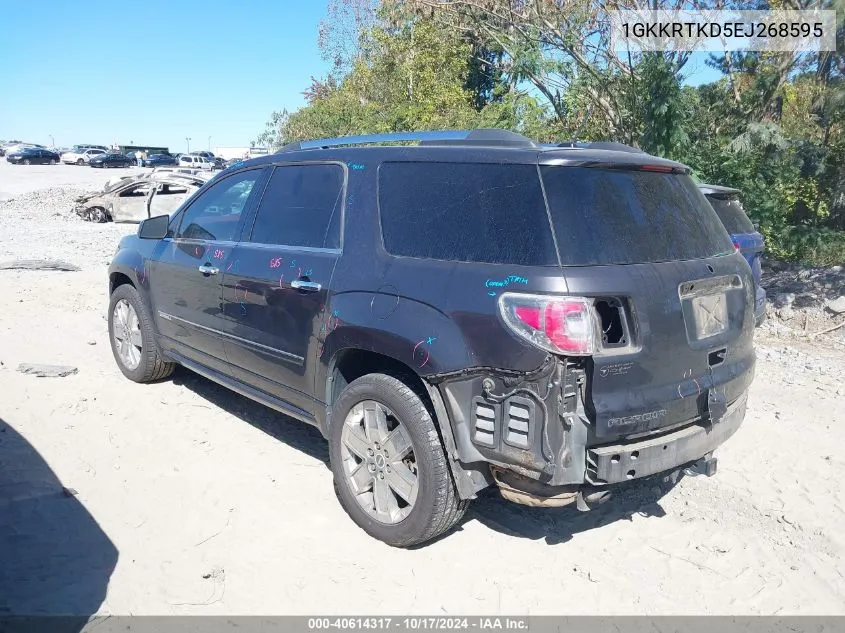 2014 GMC Acadia Denali VIN: 1GKKRTKD5EJ268595 Lot: 40614317