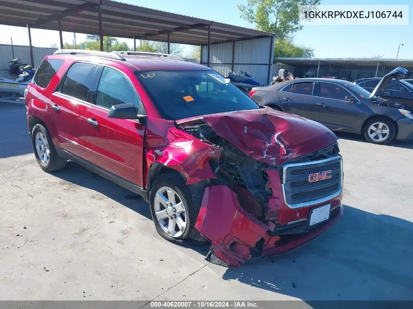 1GKKRPKDXEJ106744 2014 GMC Acadia Sle-2