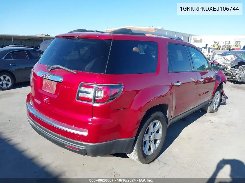 1GKKRPKDXEJ106744 2014 GMC Acadia Sle-2