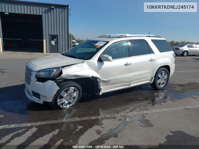 2014 GMC Acadia Denali VIN: 1GKKRTKD9EJ245174 Lot: 40621840