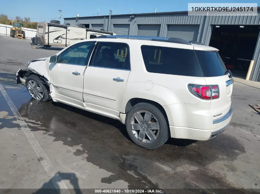 2014 GMC Acadia Denali VIN: 1GKKRTKD9EJ245174 Lot: 40621840