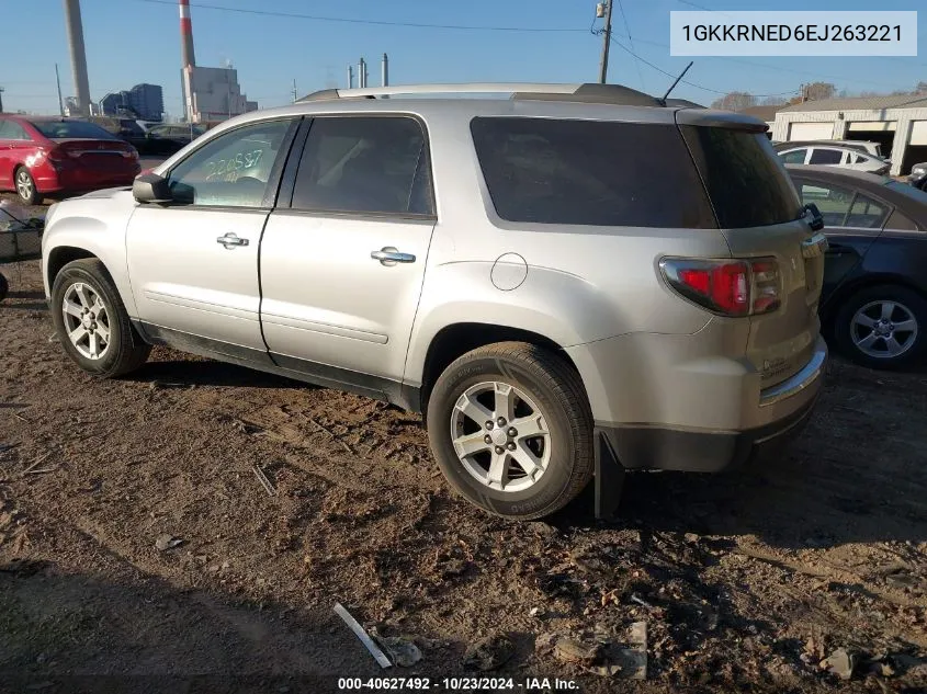 2014 GMC Acadia Sle-1 VIN: 1GKKRNED6EJ263221 Lot: 40627492