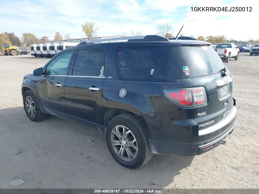 2014 GMC Acadia Slt-1 VIN: 1GKKRRKD4EJ250012 Lot: 40639167