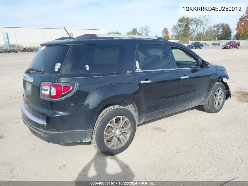 2014 GMC Acadia Slt-1 VIN: 1GKKRRKD4EJ250012 Lot: 40639167