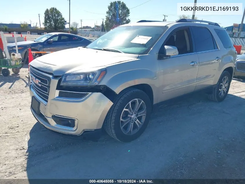 2014 GMC Acadia Slt-1 VIN: 1GKKRRKD1EJ169193 Lot: 40645055