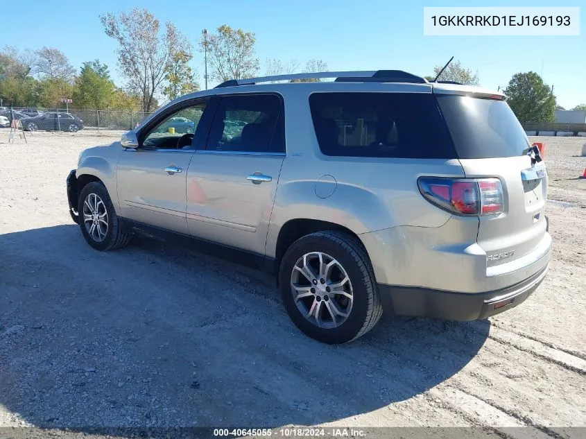 2014 GMC Acadia Slt-1 VIN: 1GKKRRKD1EJ169193 Lot: 40645055