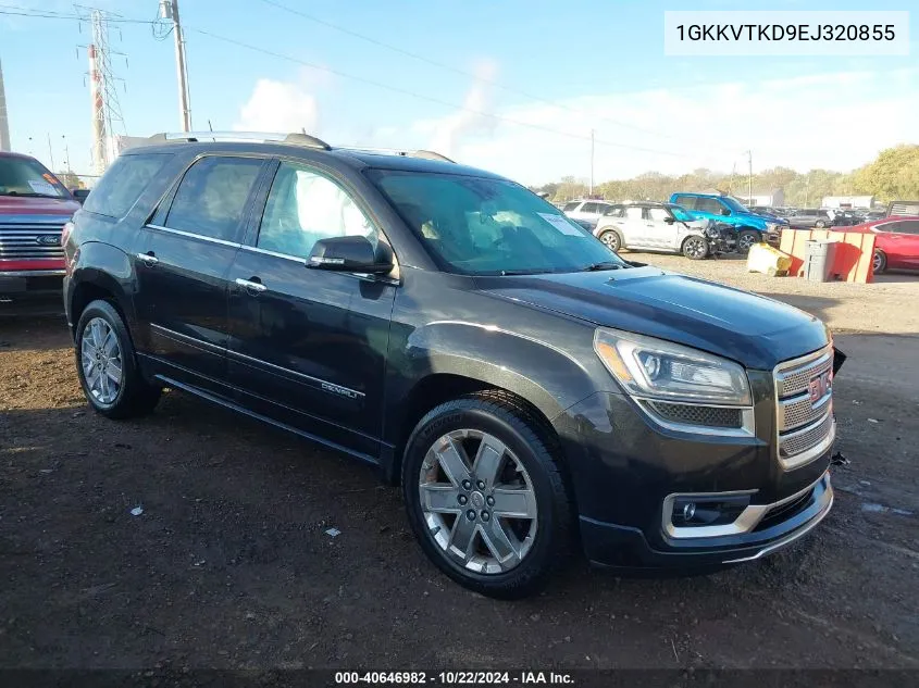 2014 GMC Acadia Denali VIN: 1GKKVTKD9EJ320855 Lot: 40646982