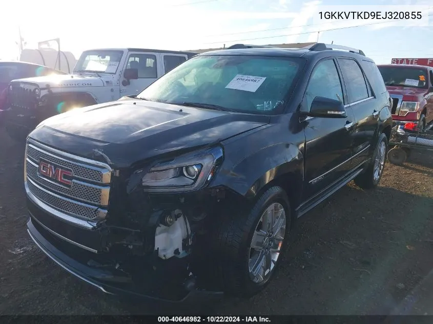 2014 GMC Acadia Denali VIN: 1GKKVTKD9EJ320855 Lot: 40646982