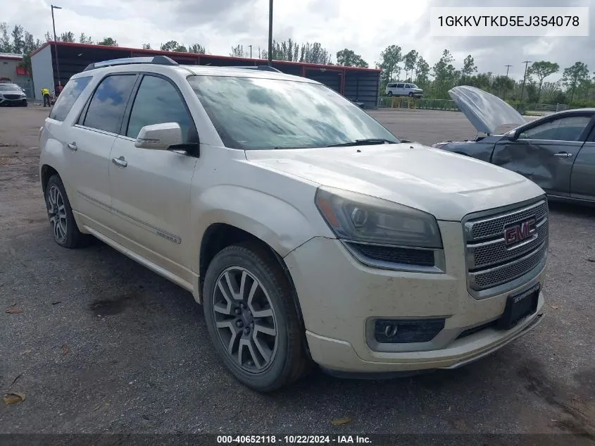 1GKKVTKD5EJ354078 2014 GMC Acadia Denali