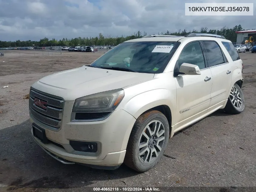 1GKKVTKD5EJ354078 2014 GMC Acadia Denali