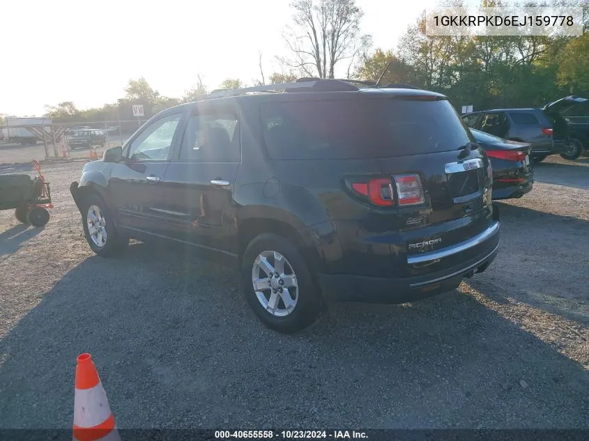 2014 GMC Acadia Sle-2 VIN: 1GKKRPKD6EJ159778 Lot: 40655558