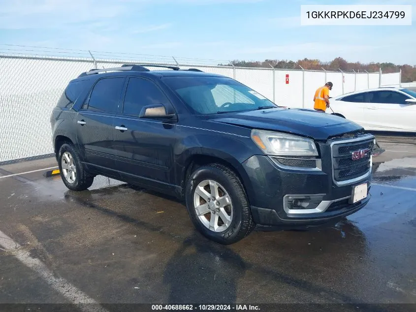 2014 GMC Acadia Sle-2 VIN: 1GKKRPKD6EJ234799 Lot: 40688662