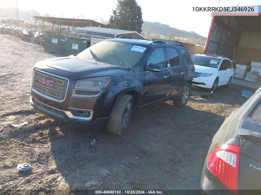 2014 GMC Acadia Slt-1 VIN: 1GKKRRKD5EJ346926 Lot: 40698102