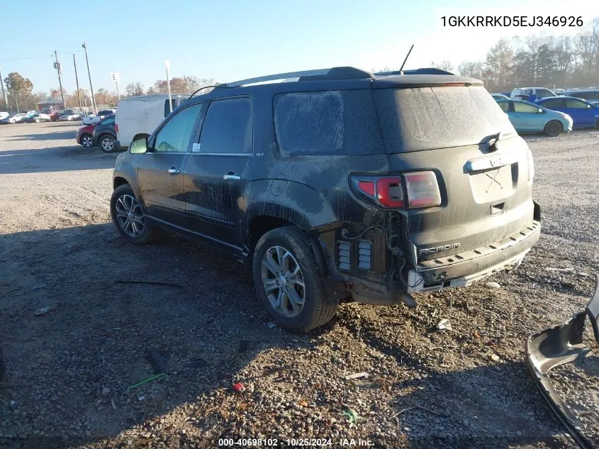 2014 GMC Acadia Slt-1 VIN: 1GKKRRKD5EJ346926 Lot: 40698102