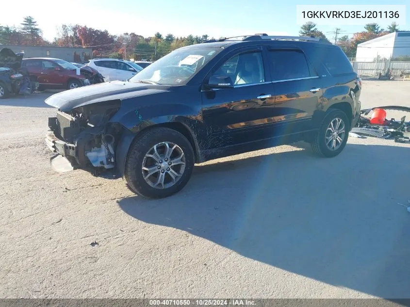 2014 GMC Acadia Slt-1 VIN: 1GKKVRKD3EJ201136 Lot: 40710550