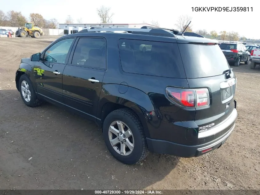 2014 GMC Acadia Sle-2 VIN: 1GKKVPKD9EJ359811 Lot: 40729300