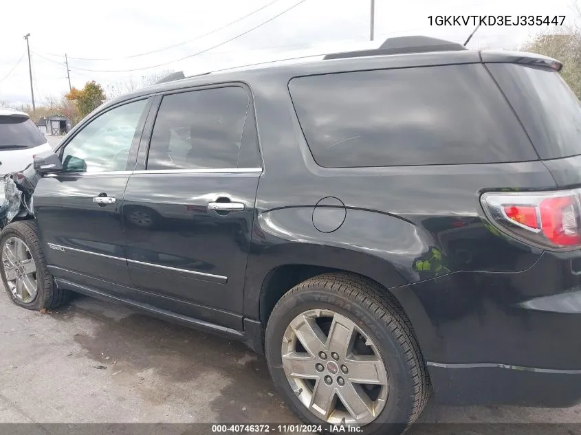 2014 GMC Acadia Denali VIN: 1GKKVTKD3EJ335447 Lot: 40746372