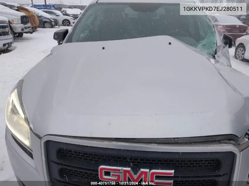 2014 GMC Acadia Sle-2 VIN: 1GKKVPKD7EJ280511 Lot: 40751758