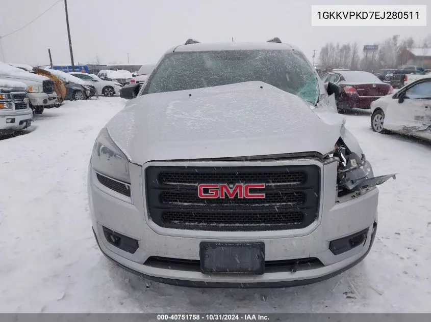 2014 GMC Acadia Sle-2 VIN: 1GKKVPKD7EJ280511 Lot: 40751758