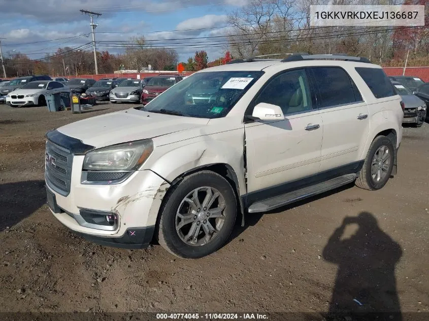 2014 GMC Acadia Slt-1 VIN: 1GKKVRKDXEJ136687 Lot: 40774045